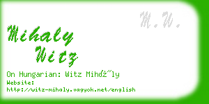 mihaly witz business card